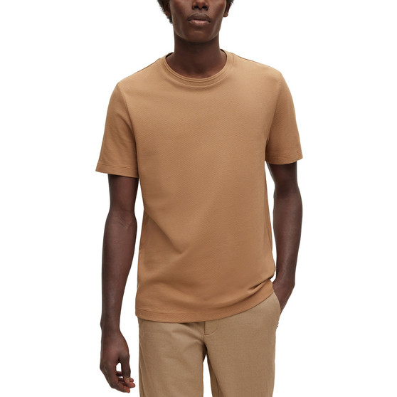 Men's Cotton-Blend T-shirt with Bubble-Jacquard Structure