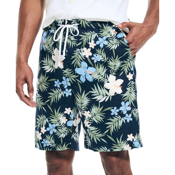 Men's Sustainably Crafted 8.5" Floral-Print Linen Blend Cabana Shorts