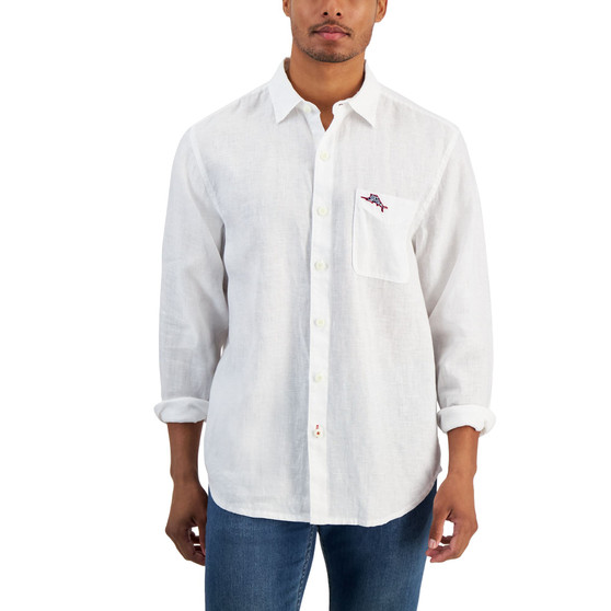 Men's Marlin And Stripes Linen Shirt