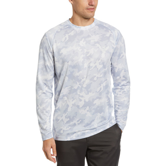 Men's Camo Print Sun Protection Long Sleeve Golf Shirt