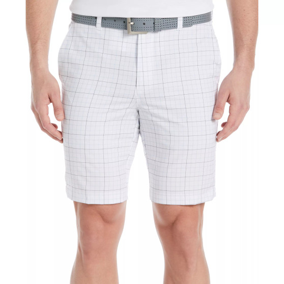Men's Flat Front Vacation Plaid 9" Golf Shorts