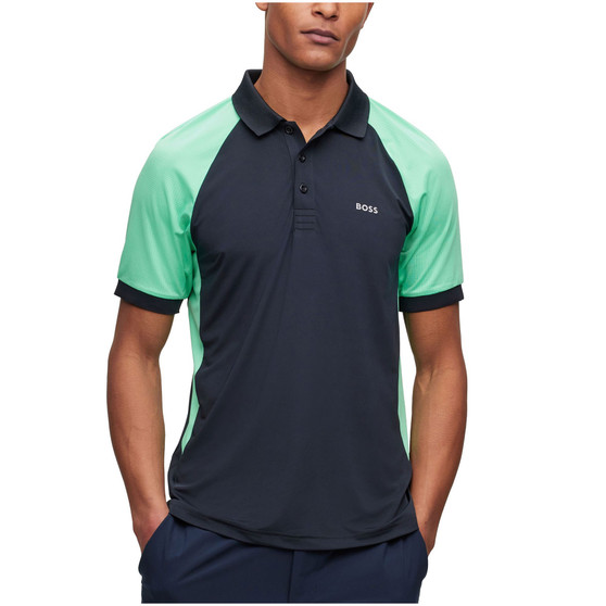 Men's Performance-Stretch Color-Blocking Polo Shirt