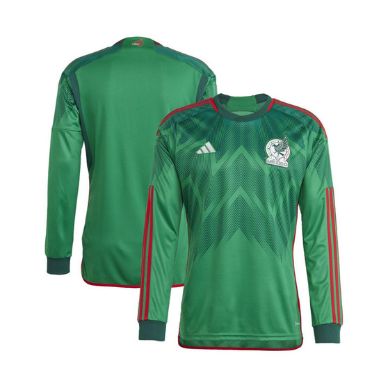 Men's Green Mexico National Team 2022/23 Home Blank Long Sleeve Replica Jersey