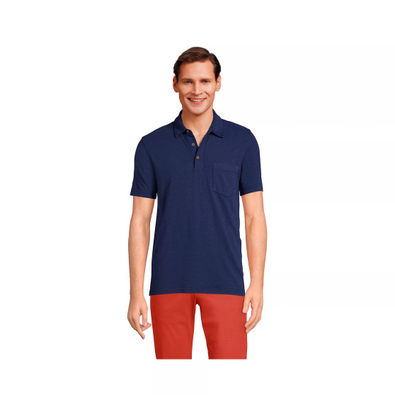 Men's Tall Short Sleeve Slub Pocket Polo