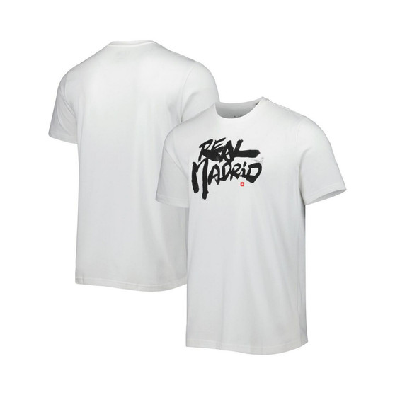 Men's White Real Madrid Chinese Calligraphy T-shirt