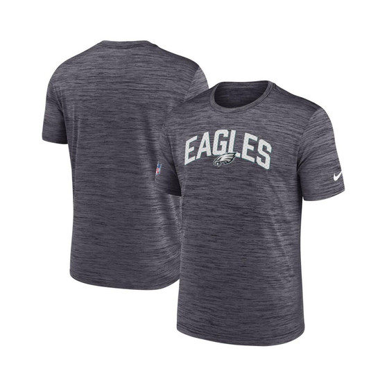 Men's Black Philadelphia Eagles Velocity Athletic Stack Performance T-shirt
