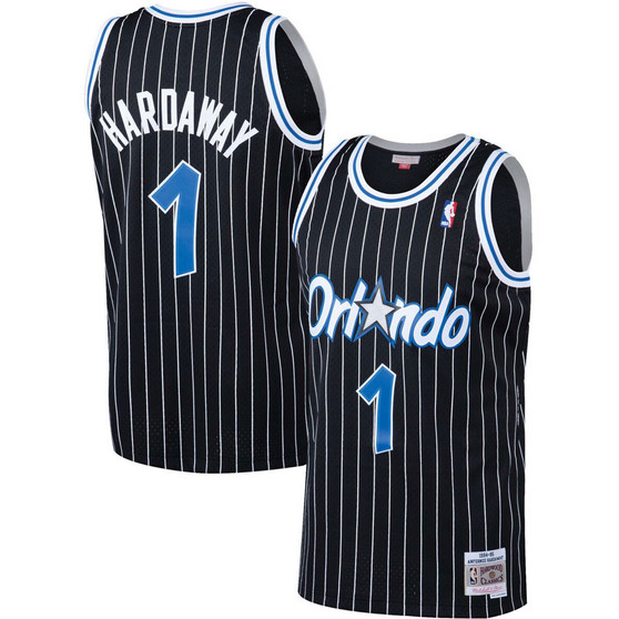 Men's Penny Hardaway Black Orlando Magic 1994-95 Hardwood Classics Swingman Jersey