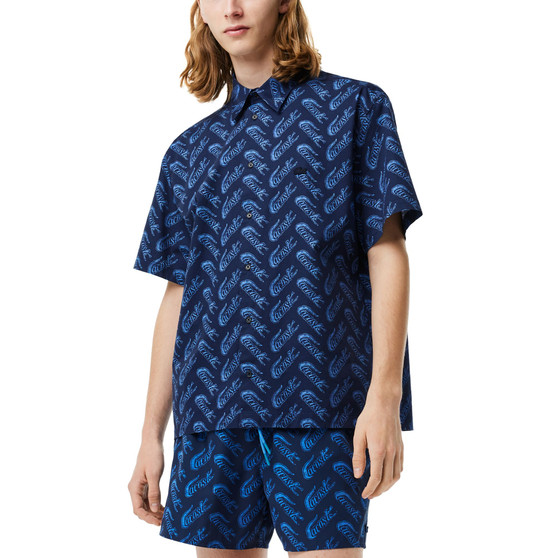 Men's Relaxed Fit Crocodile Pattern Shirt