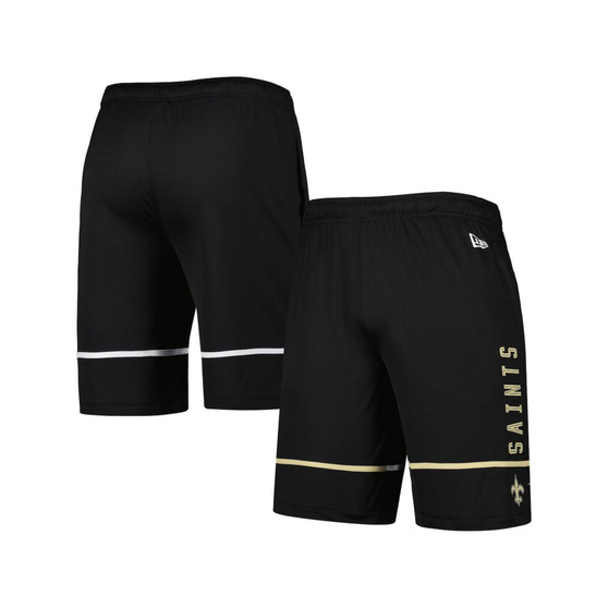 Men's Black New Orleans Saints Combine Authentic Rusher Training Shorts