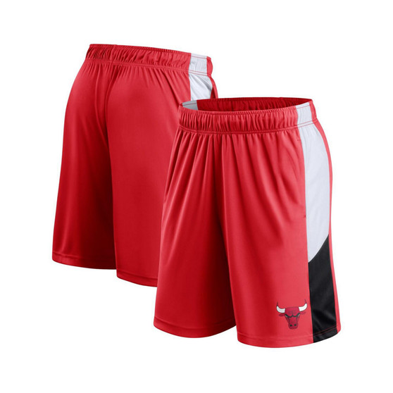 Men's Branded Red Chicago Bulls Champion Rush Colorblock Performance Shorts