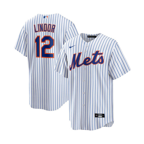 Men's Francisco Lindor New York Mets Home Replica Player Jersey