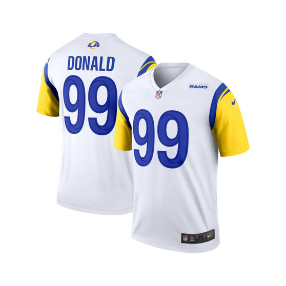 Men's Aaron Donald White Los Angeles Rams Legend Jersey