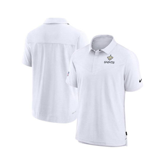 Men's White New Orleans Saints Sideline Lockup Performance Polo Shirt