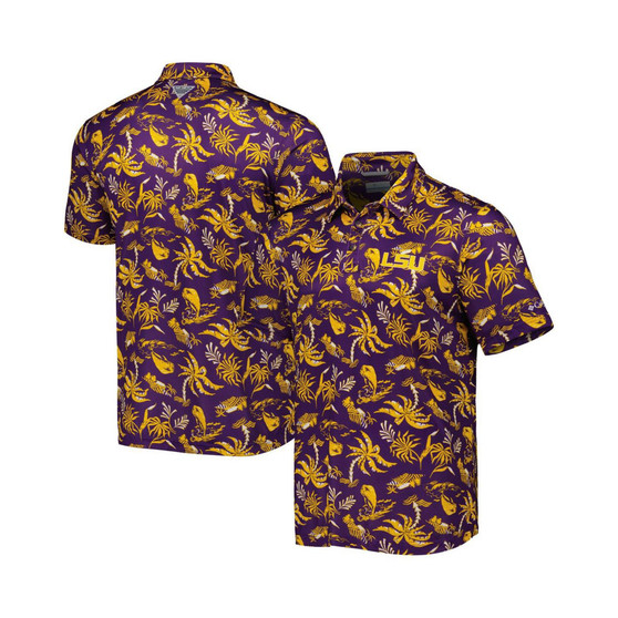 Men's Purple LSU Tigers Super Terminal Tackle Omni-Shade Polo Shirt