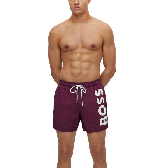 Men's Large Contrast Logo Quick-Drying Swim Shorts