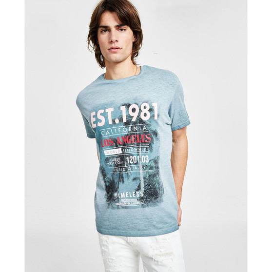 Men's Cold-Dyed Palm Logo Graphic T-Shirt