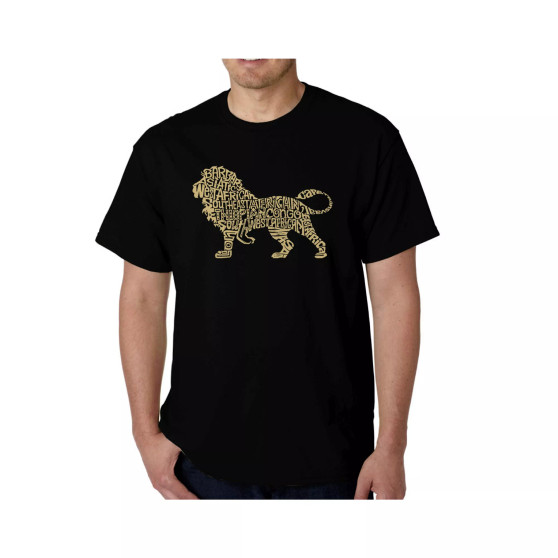 Mens Word Art T-Shirt - Lion