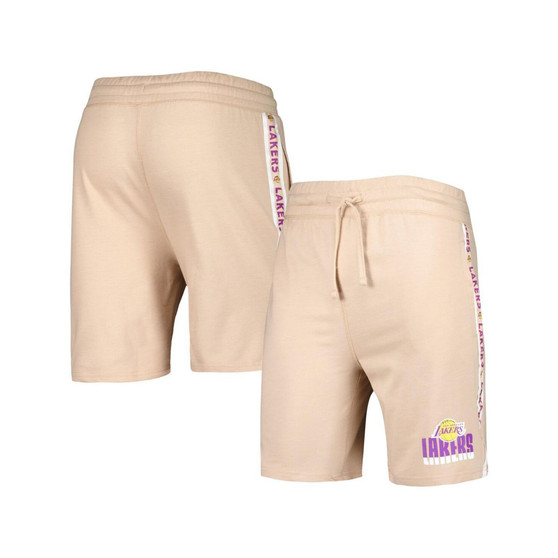 Men's Tan Los Angeles Lakers Team Stripe Shorts
