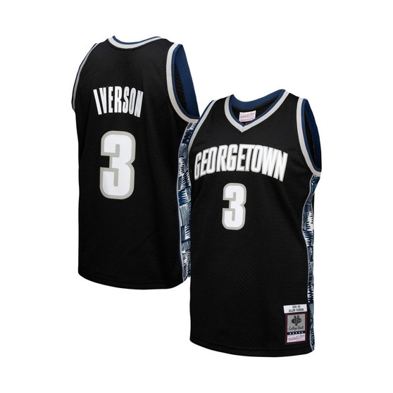 Men's Allen Iverson Black Georgetown Hoyas Player Swingman Jersey