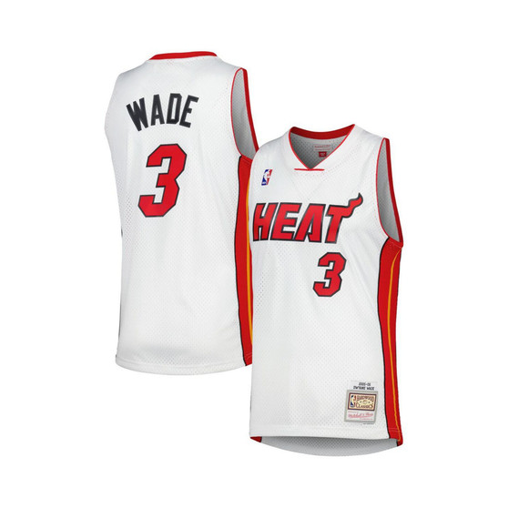 Men's Dwyane Wade White Miami Heat Hardwood Classics 2005-06 Swingman Jersey