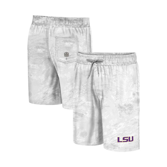 Men's White LSU Tigers Realtree Aspect Ohana Swim Shorts