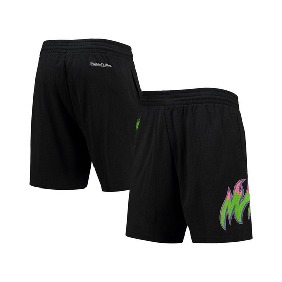 Men's Black Miami Heat Hardwood Classics Color Bomb Energy Shorts