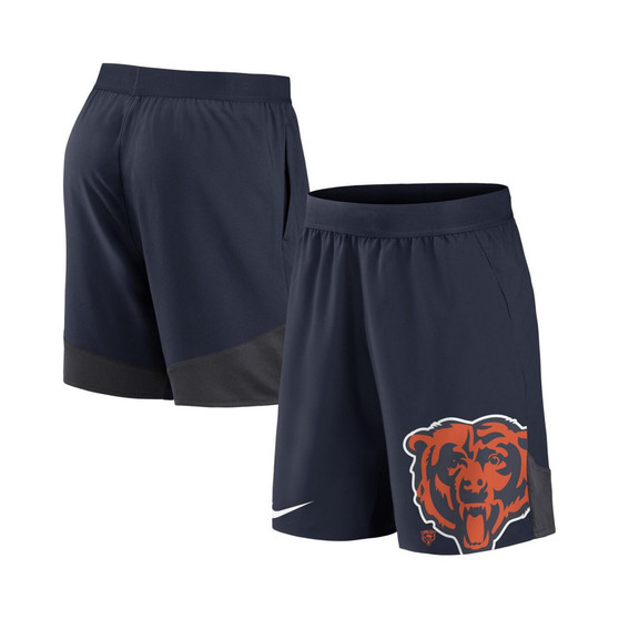 Men's Navy Chicago Bears Stretch Performance Shorts