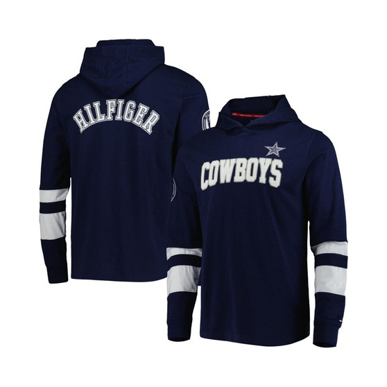 Men's Navy, White Dallas Cowboys Alex Long Sleeve Hoodie T-shirt