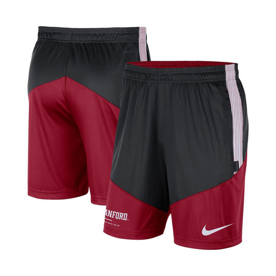Men's Black, Cardinal Stanford Cardinal Team Performance Knit Shorts