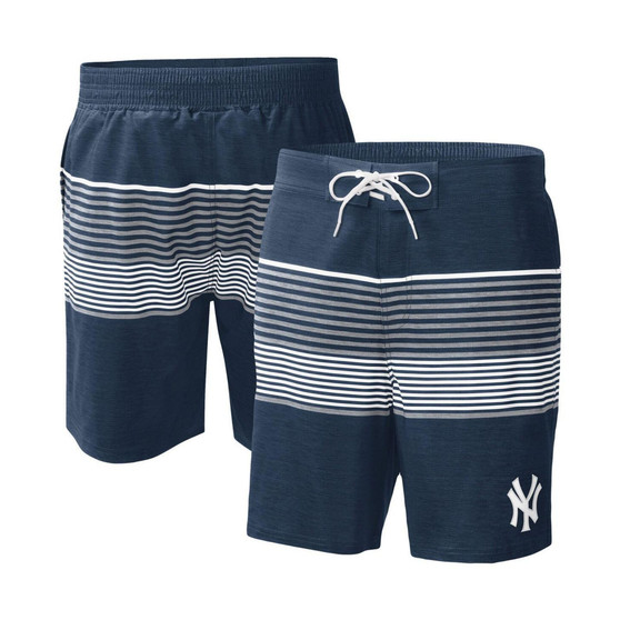 Men's Navy New York Yankees Coastline Volley Swim Shorts
