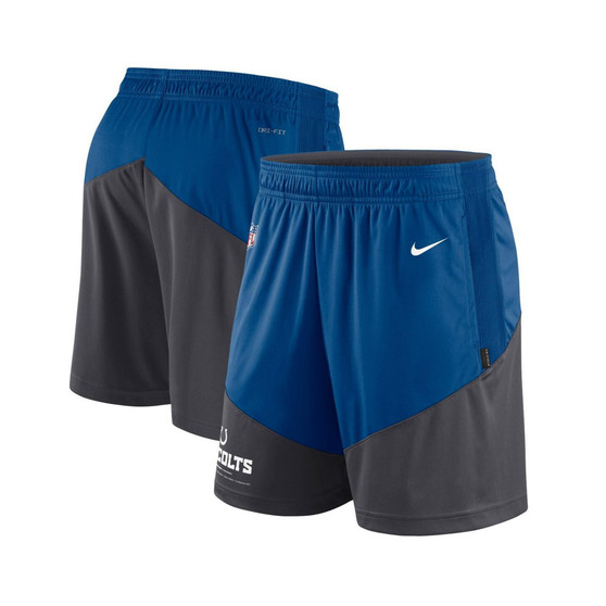 Men's Royal, Anthracite Indianapolis Colts Primary Lockup Performance Shorts
