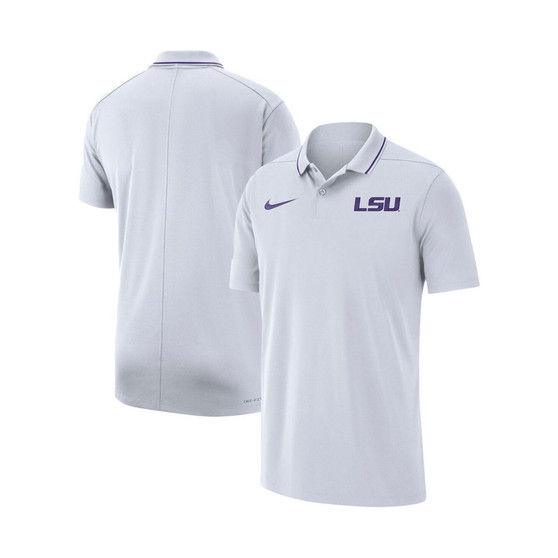 Men's White LSU Tigers Coaches Performance Polo Shirt