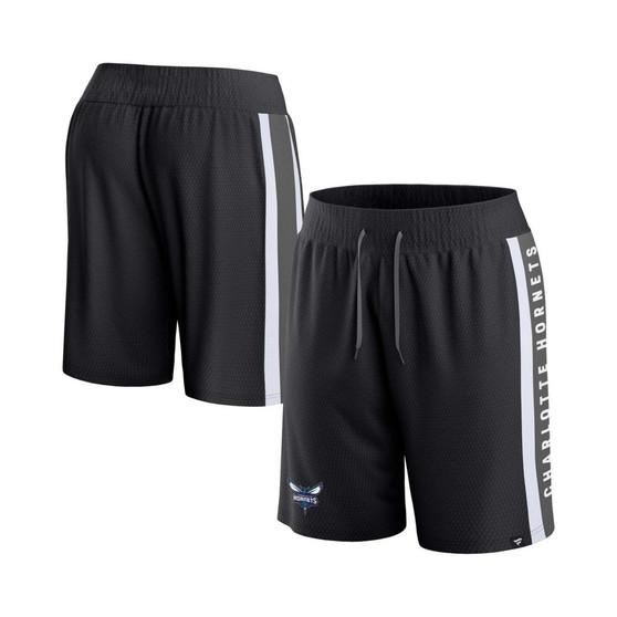 Men's Branded Black Charlotte Hornets Referee Iconic Mesh Shorts