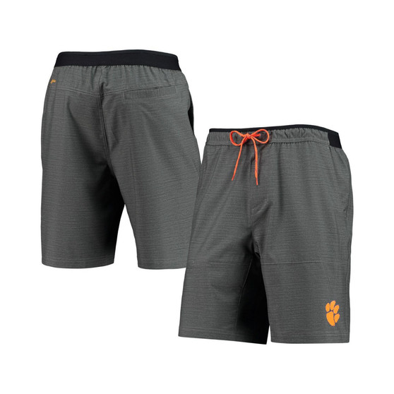 Men's Heathered Gray Clemson Tigers Twisted Creek Omni-Shield Shorts