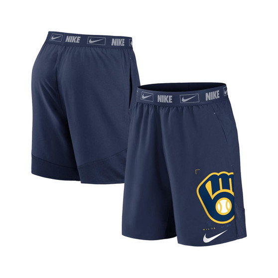 Men's Navy Milwaukee Brewers Bold Express Performance Shorts