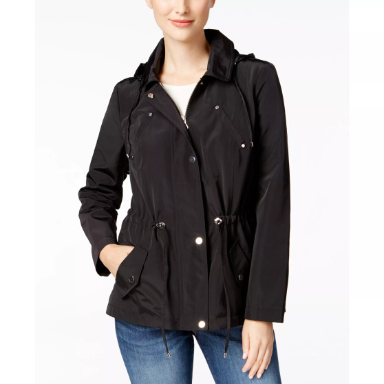 Women's Water-Resistant Hooded Anorak Jacket, Created for Macy's