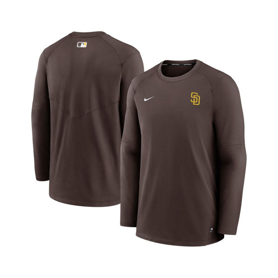 Men's Brown San Diego Padres Authentic Collection Logo Performance Long Sleeve T-shirt