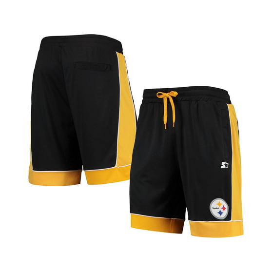 Men's Black, Gold Pittsburgh Steelers Fan Favorite Fashion Shorts