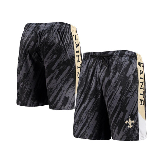 Men's Black New Orleans Saints Static Mesh Shorts