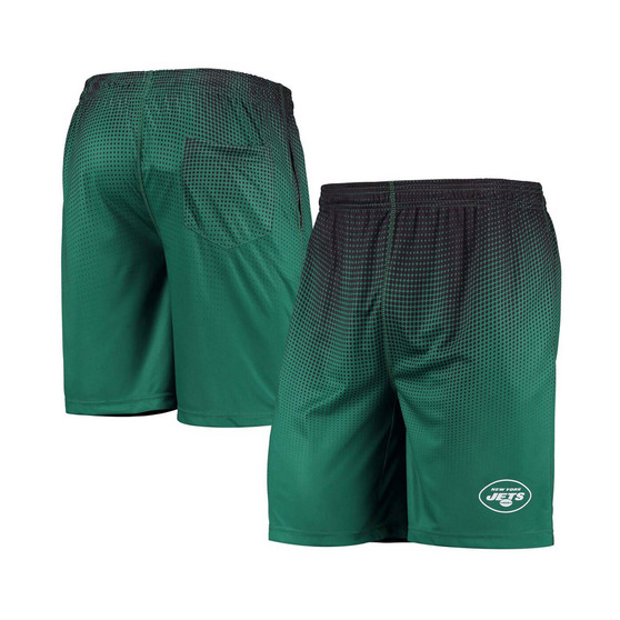 Men's Green, Black New York Jets Pixel Gradient Training Shorts