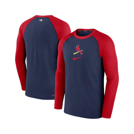 Men's Navy St. Louis Cardinals Authentic Collection Game Raglan Performance Long Sleeve T-shirt