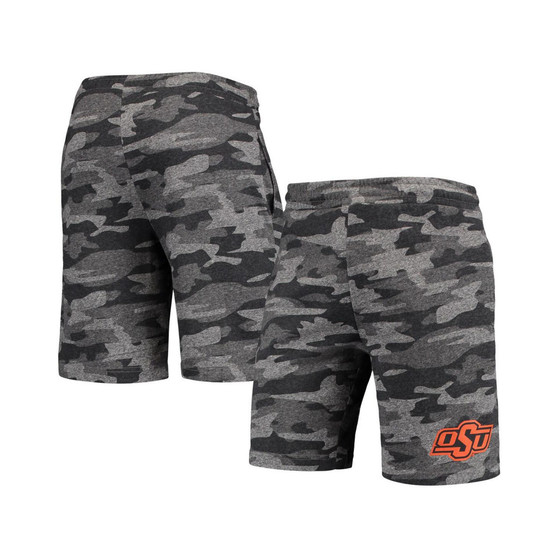 Men's Charcoal, Gray Oklahoma State Cowboys Camo Backup Terry Jam Lounge Shorts