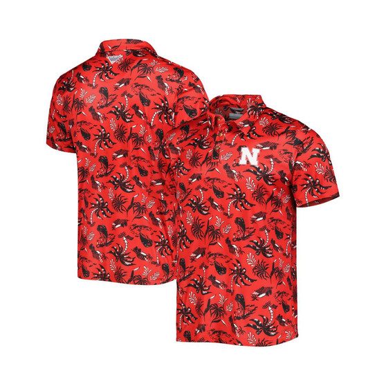 Men's Scarlet Nebraska Huskers Super Terminal Tackle Omni-Shade Polo Shirt
