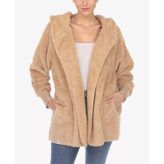 Women's Plush Hooded with Pockets Jacket