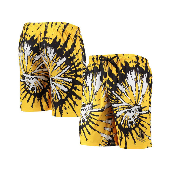 Men's Gold Pittsburgh Steelers Retro Static Mesh Lounge Shorts