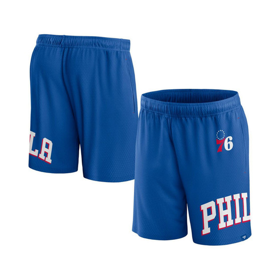 Men's Branded Royal Philadelphia 76ers Free Throw Mesh Shorts