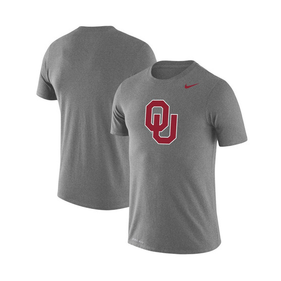 Men's Heathered Gray Oklahoma Sooners School Logo Legend Performance T-shirt