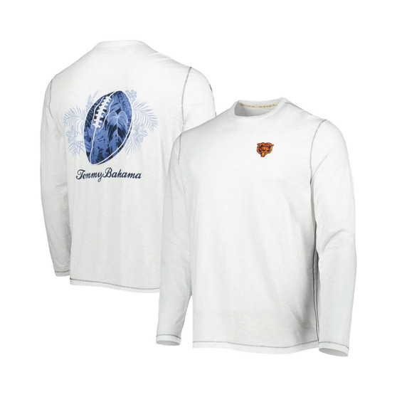 Men's White Chicago Bears Laces Out Billboard Long Sleeve T-shirt