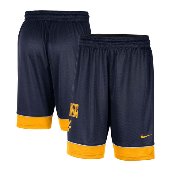 Men's Navy West Virginia Mountaineers Fast Break Performance Shorts