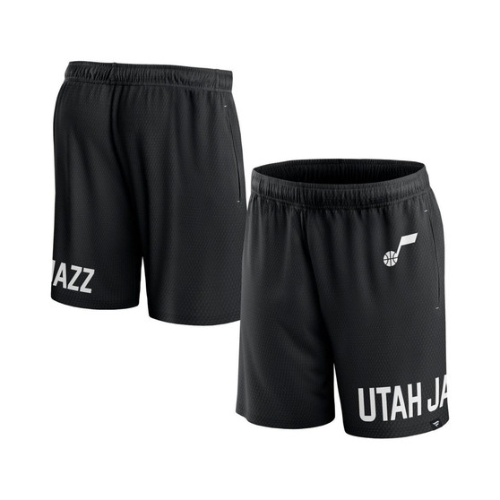 Men's Branded Black Utah Jazz Free Throw Mesh Shorts
